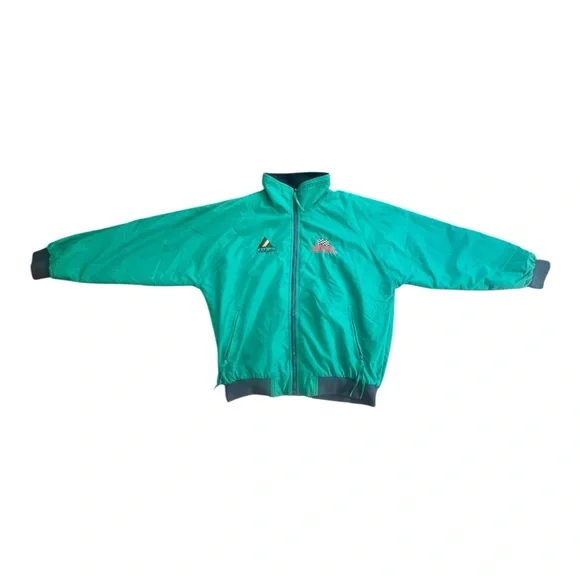 Vintage Green Racing Pit Crew Jacket, Fleece Lined, Addington Racing, Size XL
